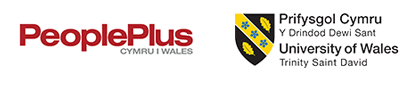 People Plus Logo, University of Wales Trinity Saint David logo